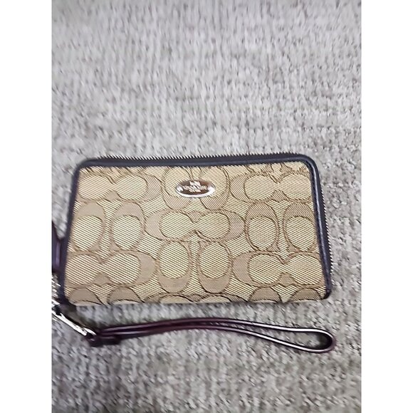 Coach Wallet Wristlet Brown Women's Size Small - Picture 1 of 8